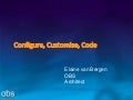 Governance Configure Customise Code