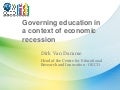 Governing education in a context of economic recession