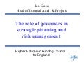 The role of governors in strategic planning and risk management