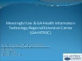 Meaningful Use & GA-HITREC