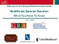GRA Special Session: Health Care Reform