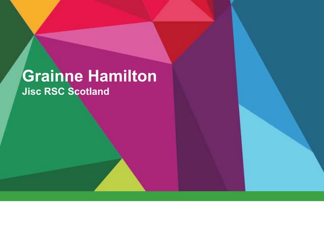 Grainne Hamilton, Jisc RSC Scotland
