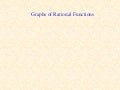 Graphing rational functions