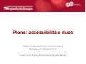 Plone: Accessibilita e Riuso