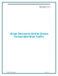Great Discounts Online Draws Favourable Web Traffic