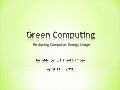 Green Computing at RIT
