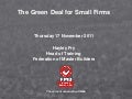 The Green Deal for Small Firms