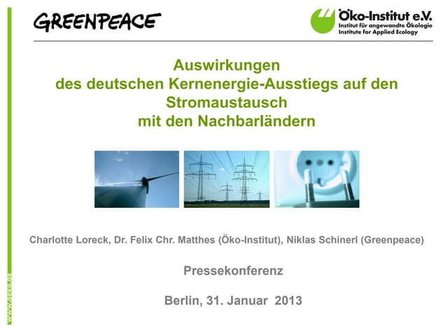 Auswirkungen des deutschen Kernenergie-Ausstiegs auf den Stromaustausch mit den Nachbarländern