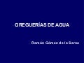 Greguerías de agua