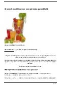 Groene Smoothies voor een optimale gezondheid