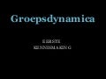 Inleiding in de groepsdynamica