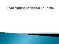 Controlling Inflation In India