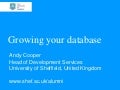 Growing your database and research