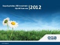 Grupa Kapitałowa EGB Investments - prezentacja wyników finansowych za 2012 rok 
