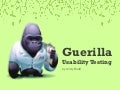 Guerilla Usability Testing