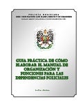 Guía para Elaborar el Manual de Organización y Funciones de la Policía Boliviana