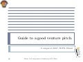 Guide to a good investor pitch
