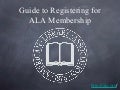 Guide To Ala Online Membership Application