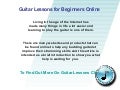 Beginners Guitar Lessons Online