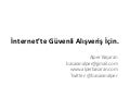İnternet'te Güvenli Alışveriş için Öneriler