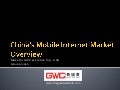 China&rsquo;s Mobile Internet Market Overview 201001