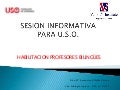 HABILITACION PROFESORES BILINGÜES