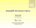 MongoDB Advanced Topics