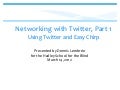 Networking with Twitter, Part 1