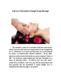Hair Loss Prevention Through Scalp Massage