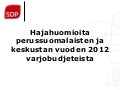 Hajahuomioita vuoden 2012 varjobudjeteista