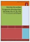 Hak & Kewajiban Pengusaha (Berdasarkan UU Ketenagakerjaan)