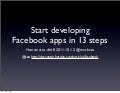 Start developing Facebook apps in 13 steps