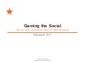 Gaming the Social: Community, Measurement & Monetization