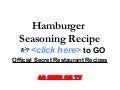 Hamburger Seasoning Recipe
