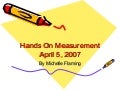 Hands on Measurement for K-2 Learners