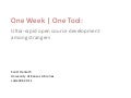 One Week | One Tool: ultra-rapid open source development among strangers