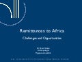 Remittances in Africa - Challenges and Opportunities