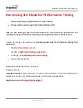Benefits of Cloud based Performance testing