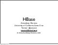 HBase @ Hadoop Day Seattle