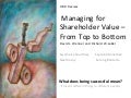 HBR Review: Managing Shareholder Value - From Top to Bottom
