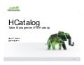 HCatalog: Table Management for Hadoop - CHUG - 20120917