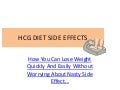 hcg diet side effects