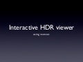 Interactive HDR using canvas