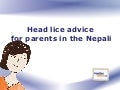 Head lice advice for parents in Nepali
