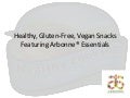 Healthy vegan snacks featuring arbonne wellness products