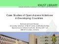 Case studies of open access initiatives for access to information in developing countries