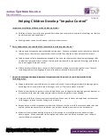 Helping Children Develop “Impulse Control”