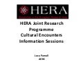 HERA Cultural Encounters Information Sessions – Application Process