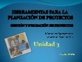 Herramientas para la planeacion de proyectos