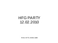 Hfg Party 12 02 2010